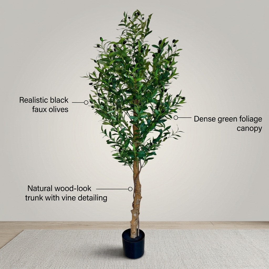 Artificial Olive Tree 160cm - Premium A detail 5