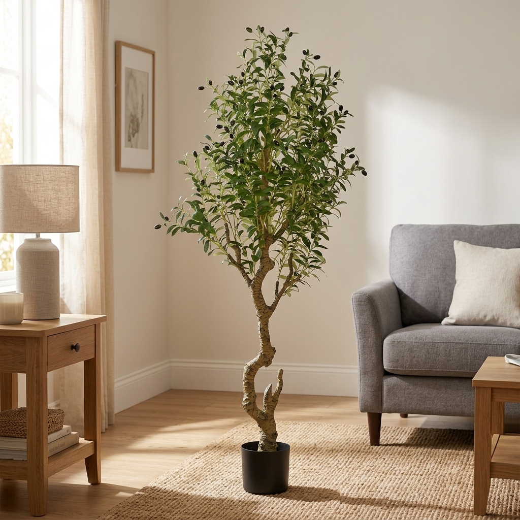 Natural Trunk Artificial Olive Tree 180cm detail 2