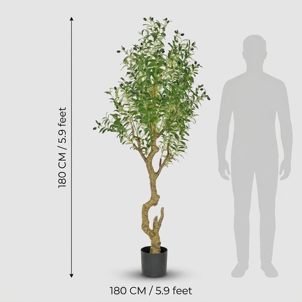 Natural Trunk Artificial Olive Tree 180cm detail 3