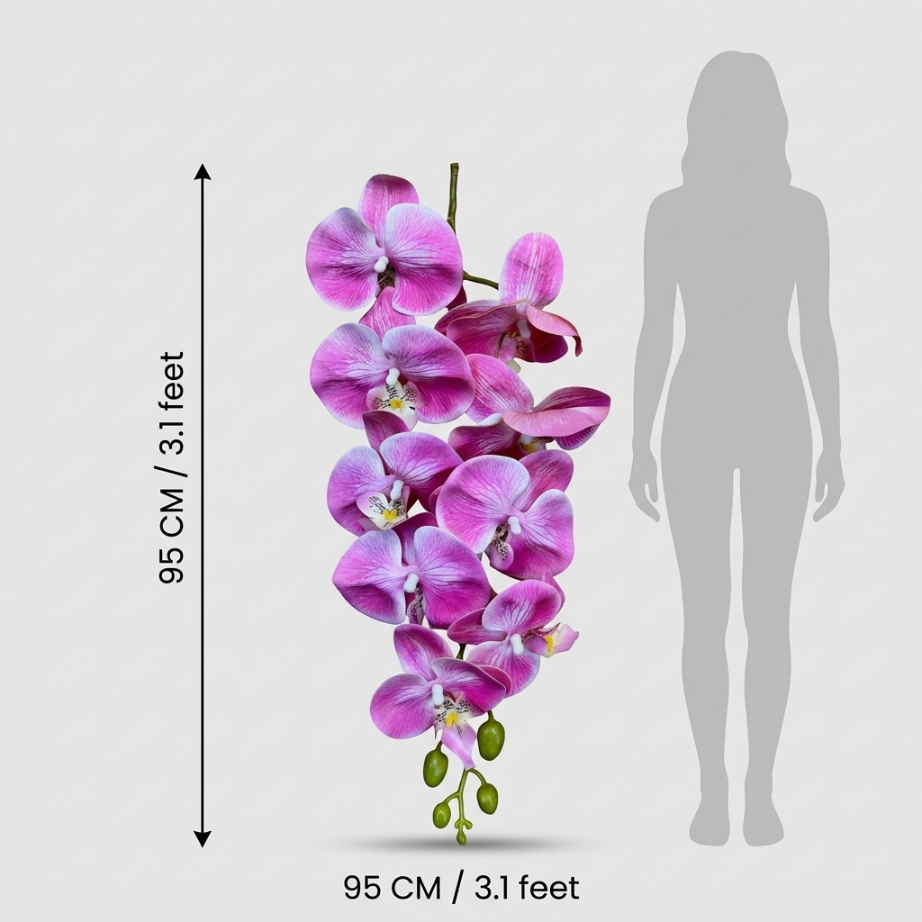 Artificial Phalaenopsis Orchid Stem 95cm detail 3