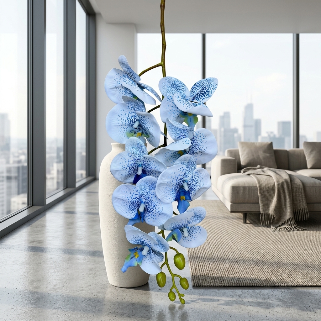 Contemporary Artificial Orchid Branch 95cm detail 4