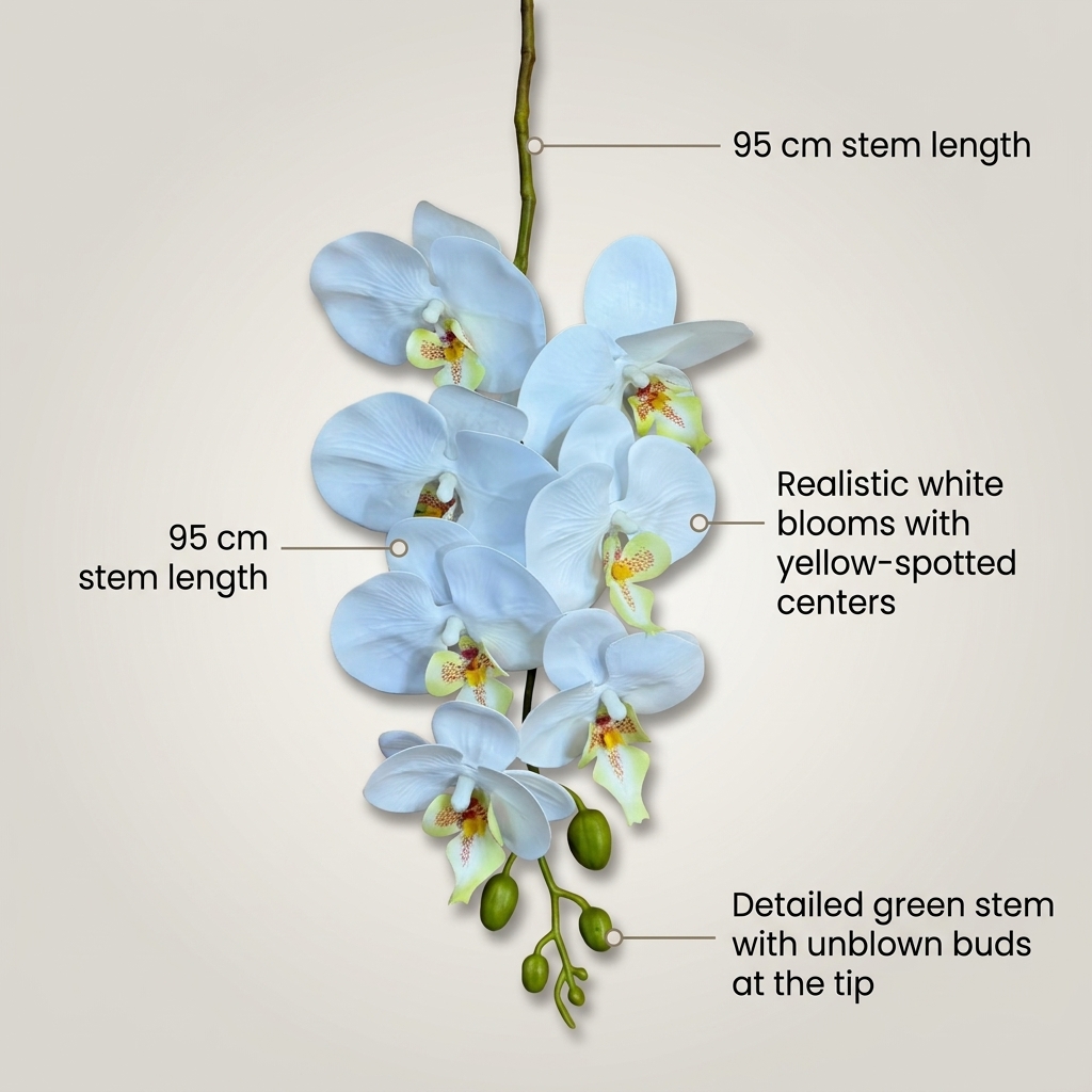 Artificial Orchid Stem 95cm detail 5