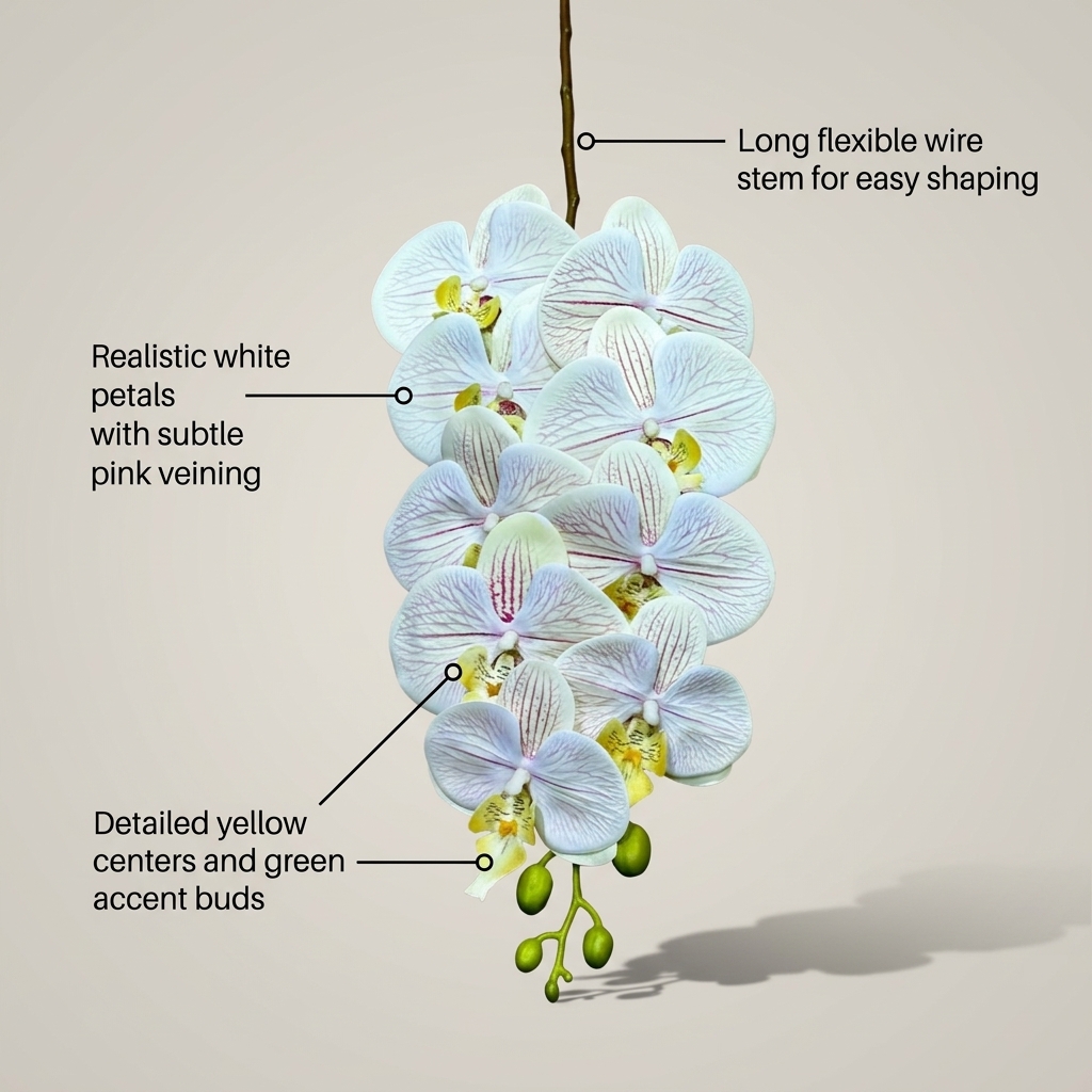Luxury Royal Orchid Branch 100cm detail 5