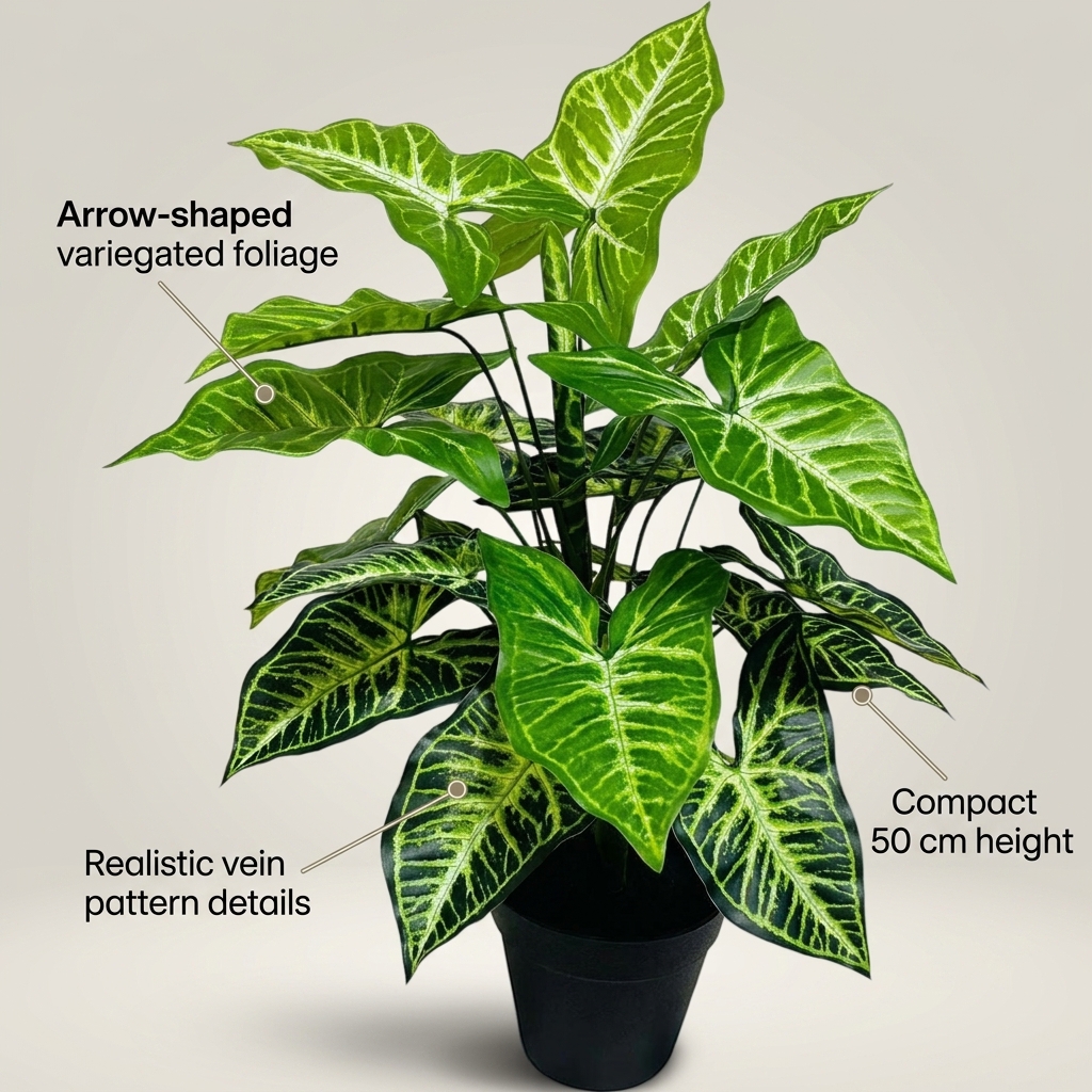Artificial Philodendron Mixed Plant 45cm detail 5