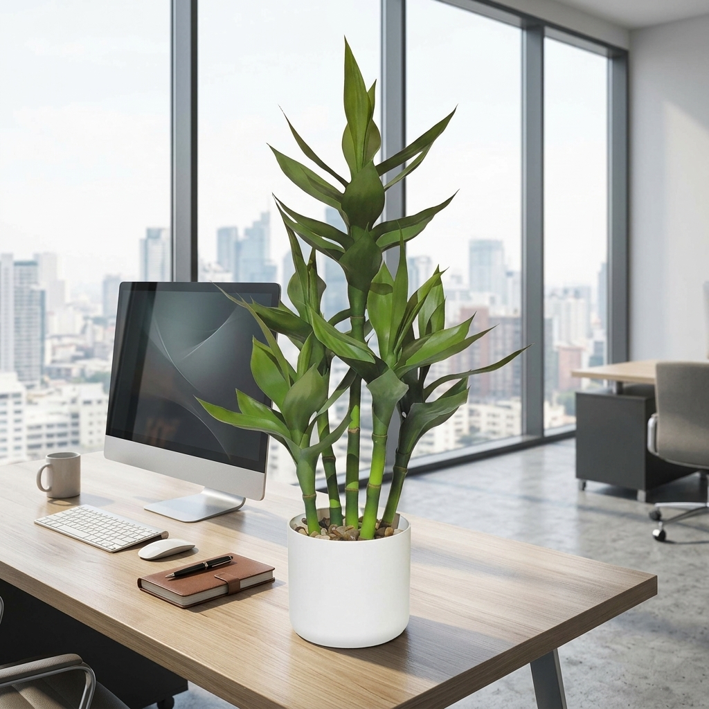 Artificial Lucky Bamboo Plant 60cm detail 4