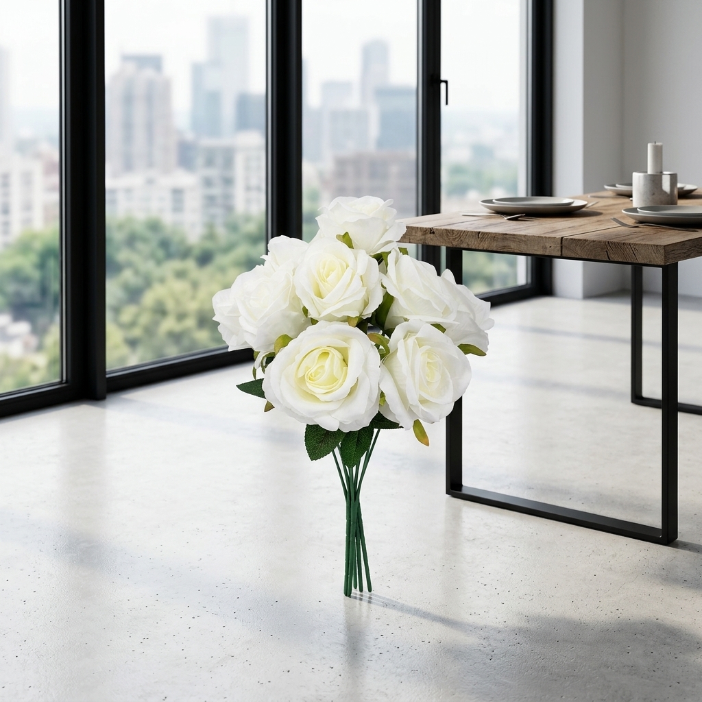 Artificial Long Stem Rose 95cm - Style 08 detail 4