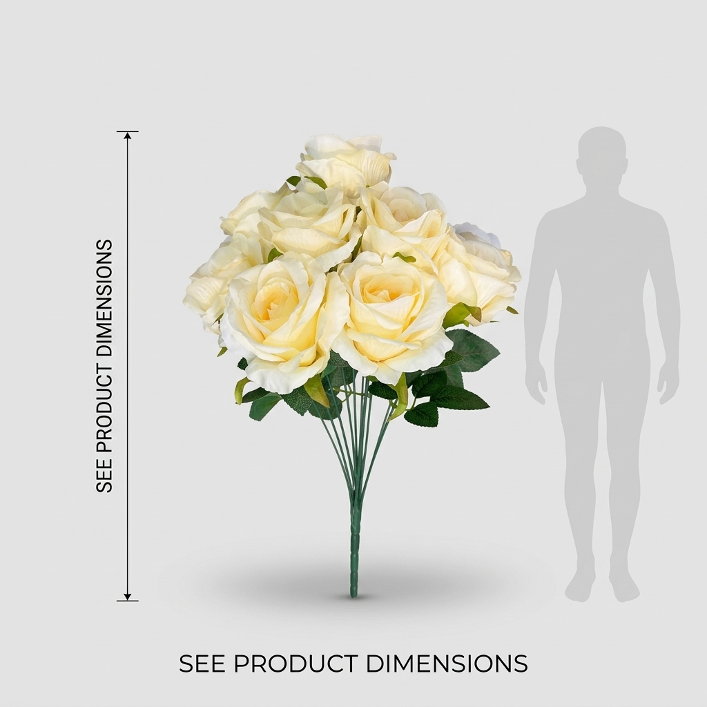 Artificial Luxury Rose Spray 95cm - Style 11 detail 3