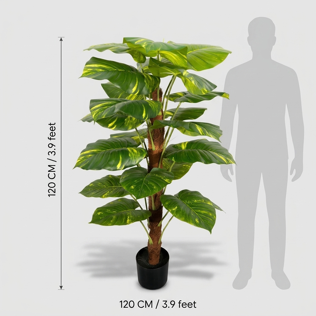 Artificial Large Money Plant 120cm detail 3