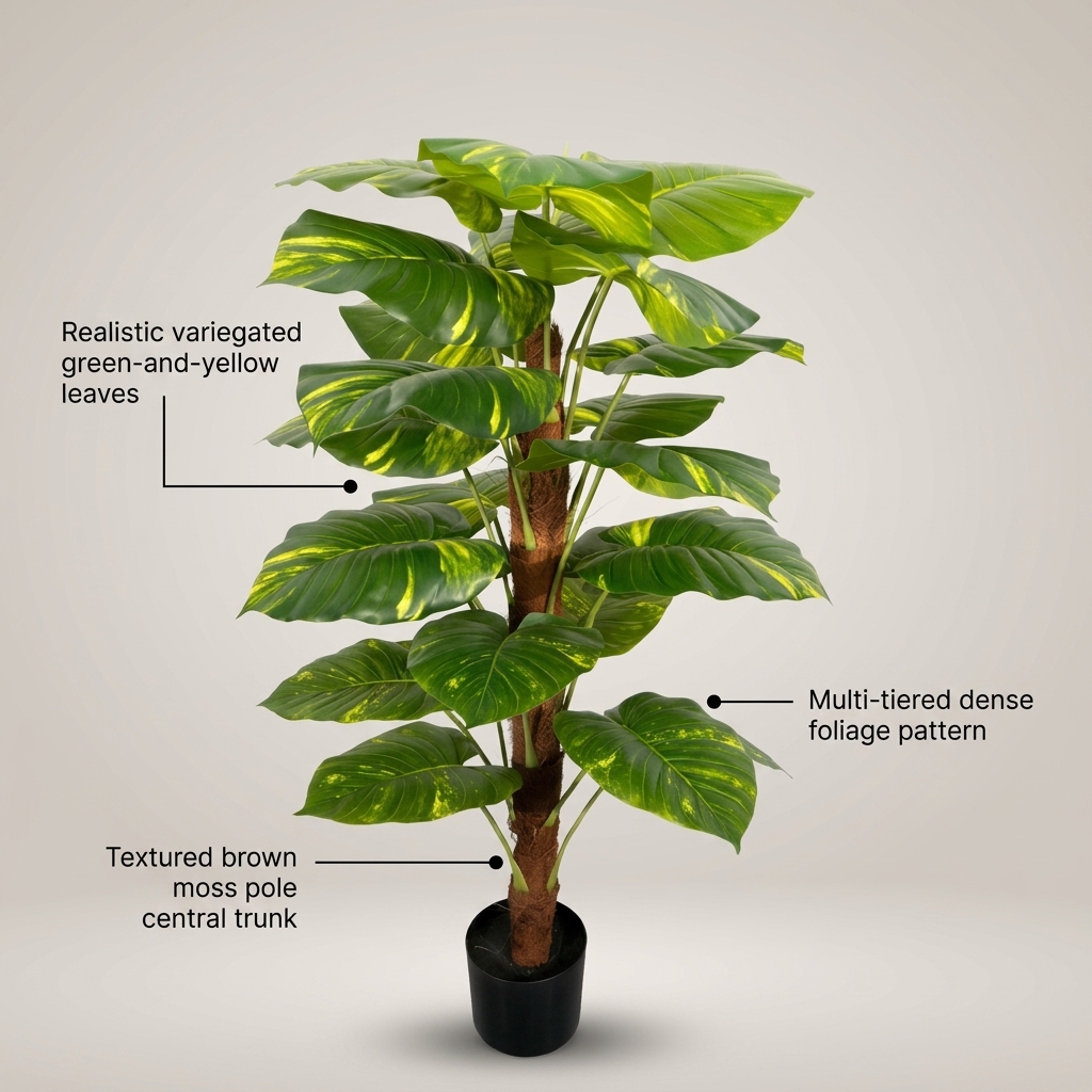 Artificial Large Money Plant 120cm detail 5