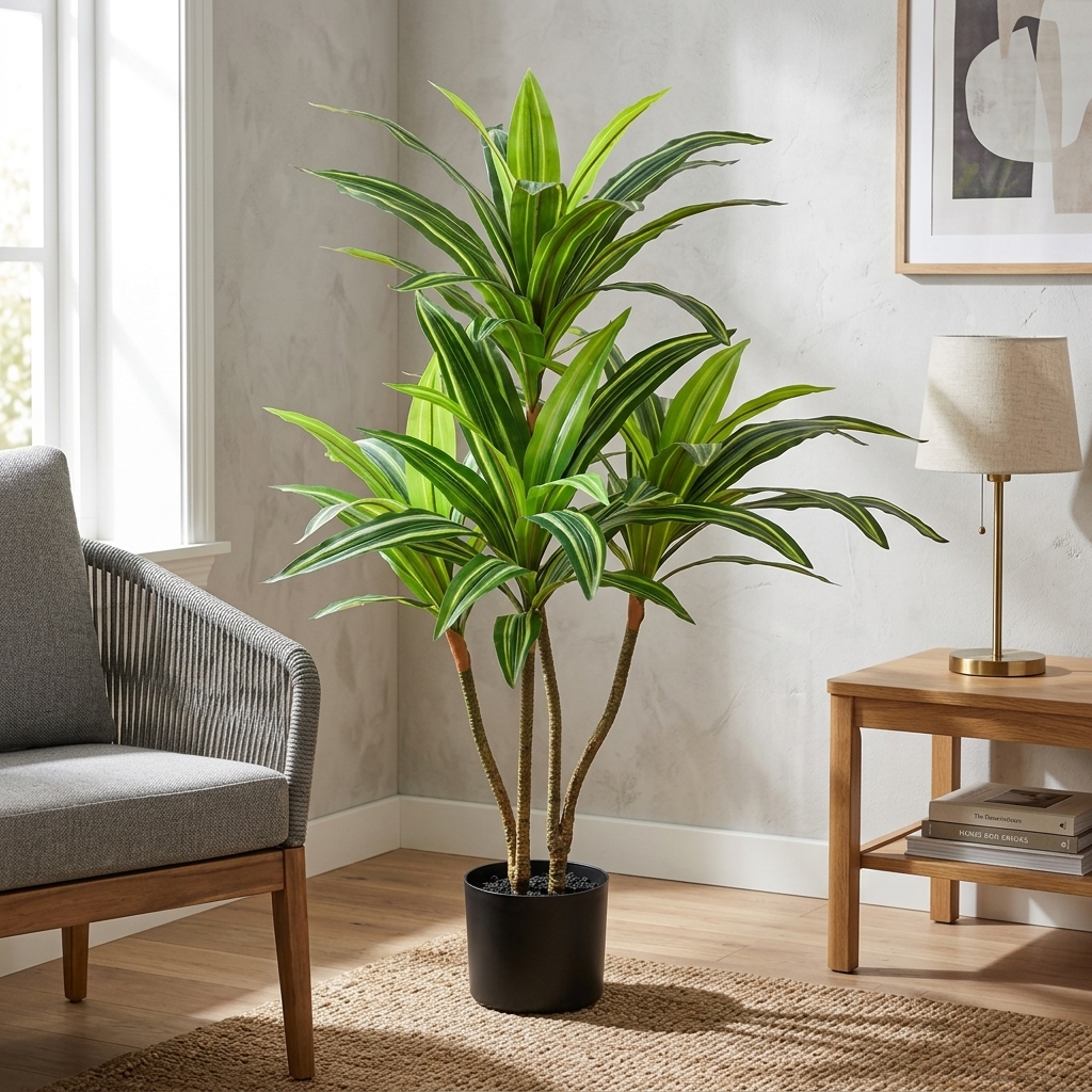 Compact Artificial Dracaena Fragrans 100cm detail 2