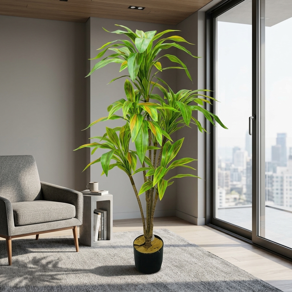 Dracaena Fragrans Artificial Plant 120cm detail 4