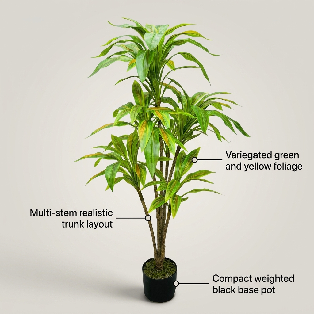 Dracaena Fragrans Artificial Plant 120cm detail 5