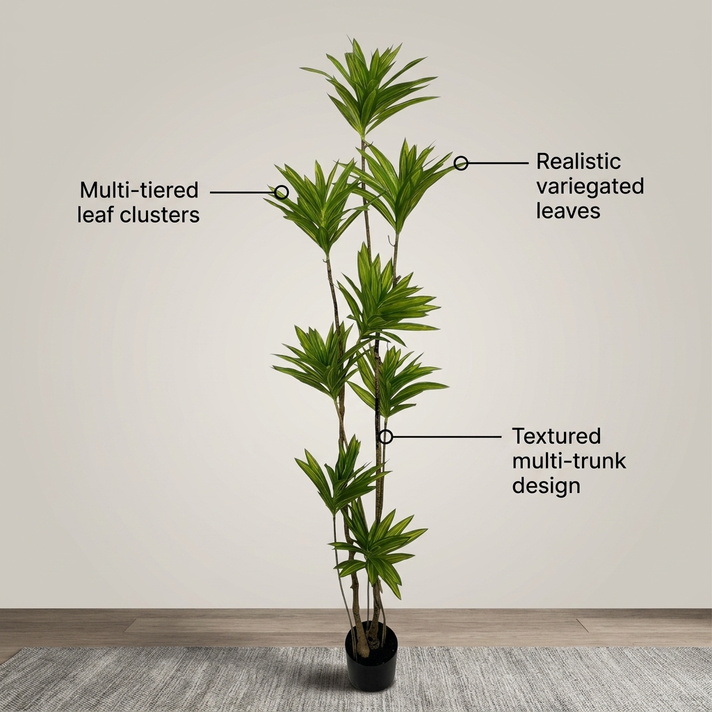 Artificial Dracaena Fragrans Plant 160cm detail 5