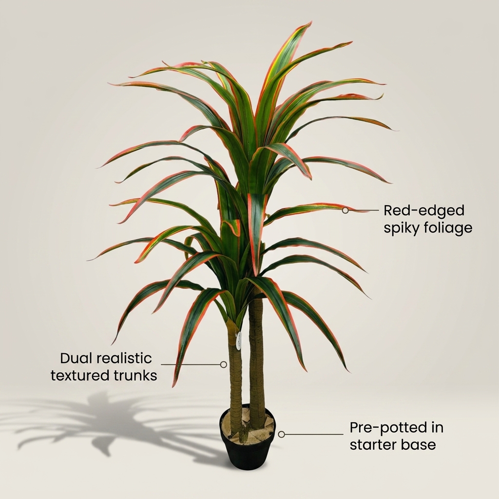 Real Touch Dracaena Fragrans Plant 140cm detail 5