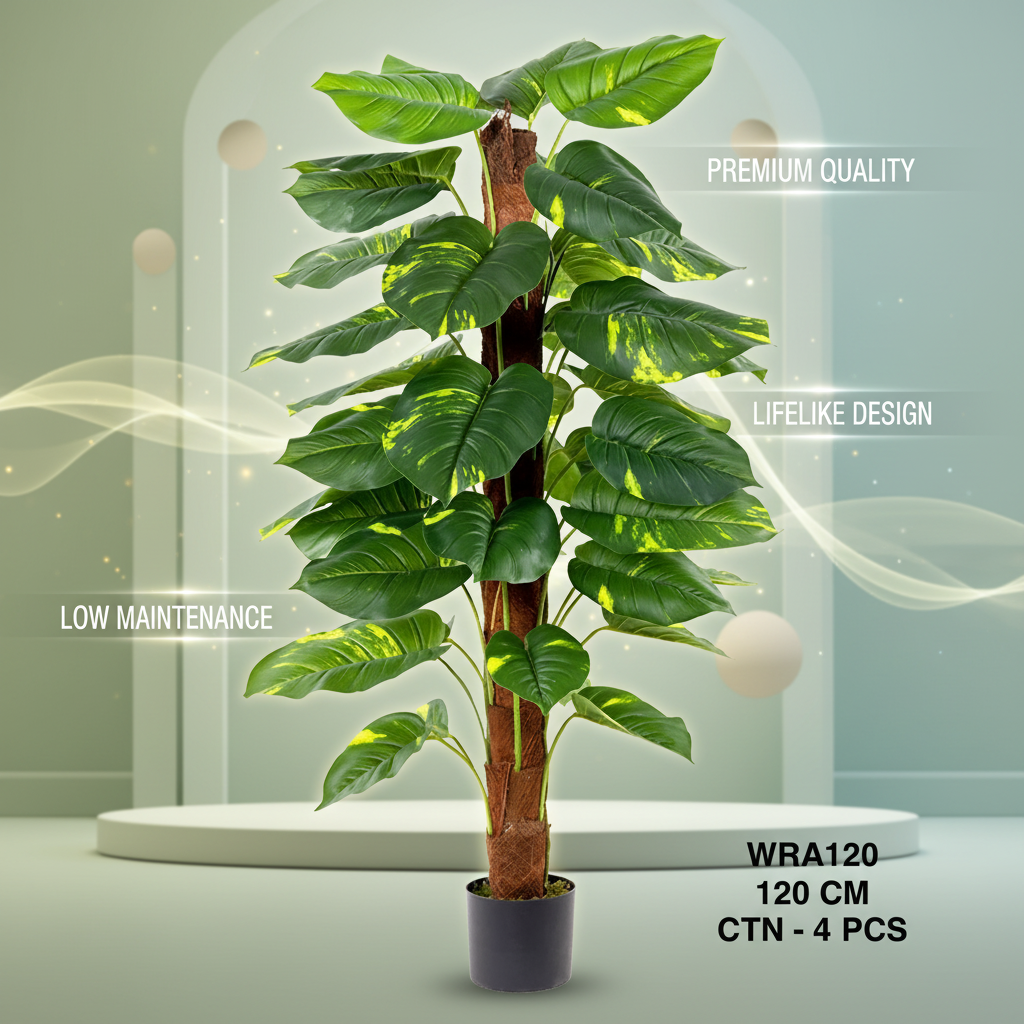 120 CM Artificial Pothos Plant - Realistic Indoor Decor Greenery