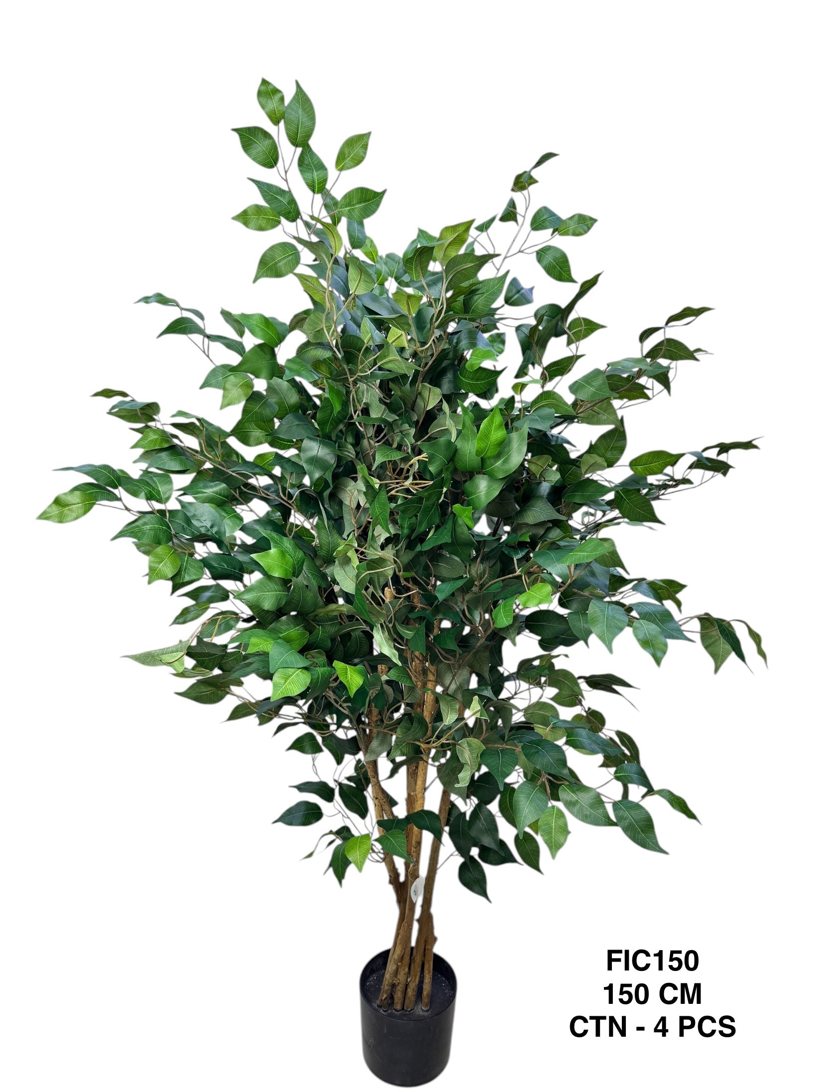 150cm Artificial Ficus Tree - Realistic Faux Plant for Home & Office Decor detail 3