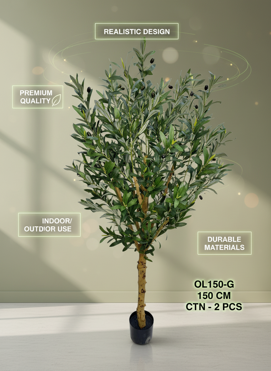 Lush 150cm Olive Tree - Olive Tree Artificial for Olivos Artificiales Para Decoracion