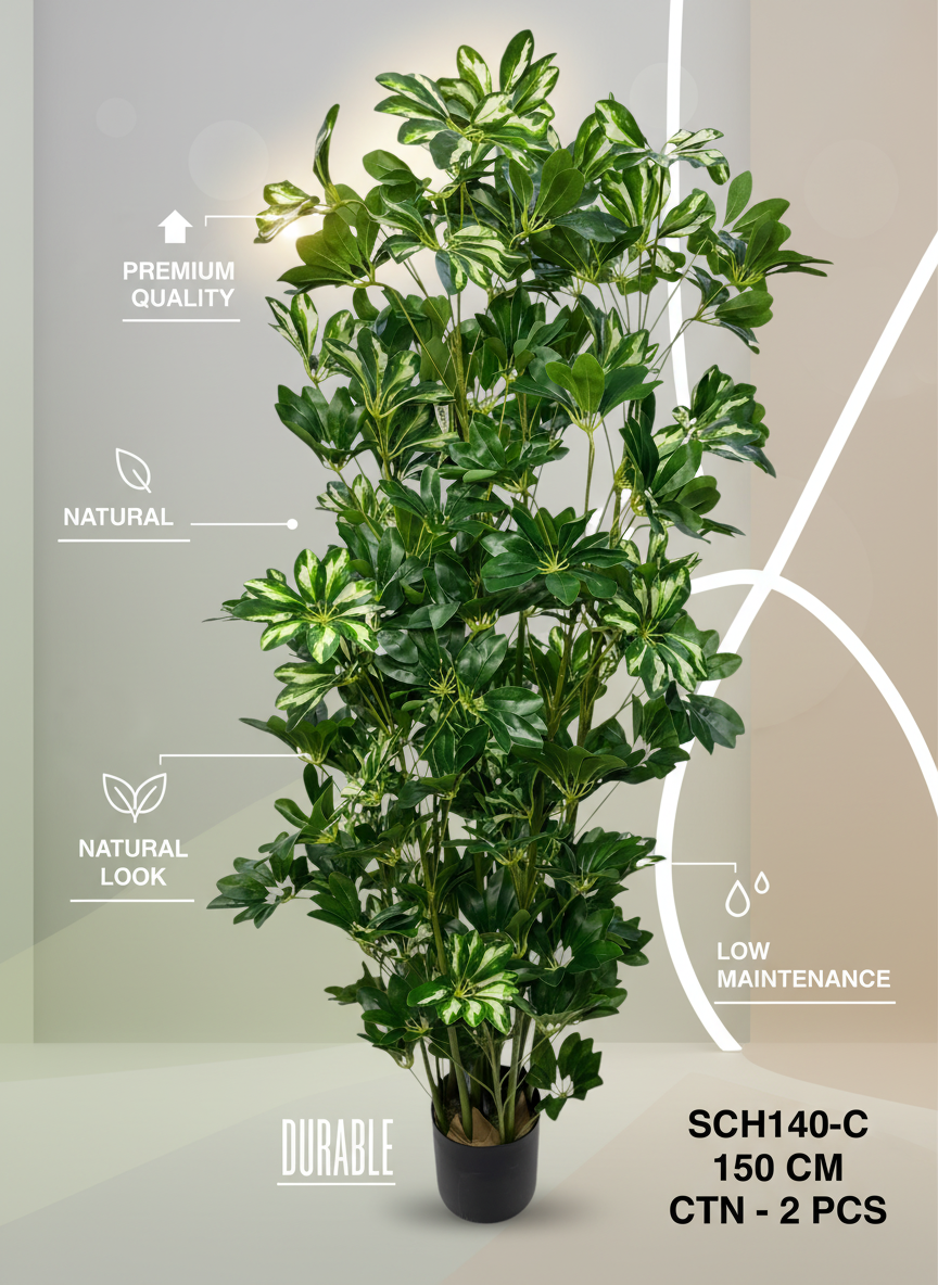 150cm Tall Artificial Schefflera