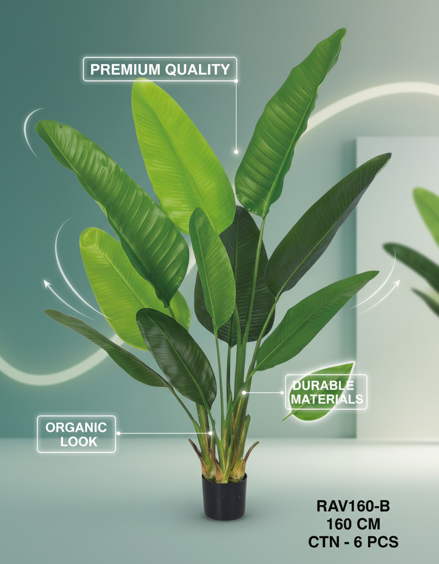 160cm Artificial Bird of Paradise Plant | Lifelike Faux Tropical Decor