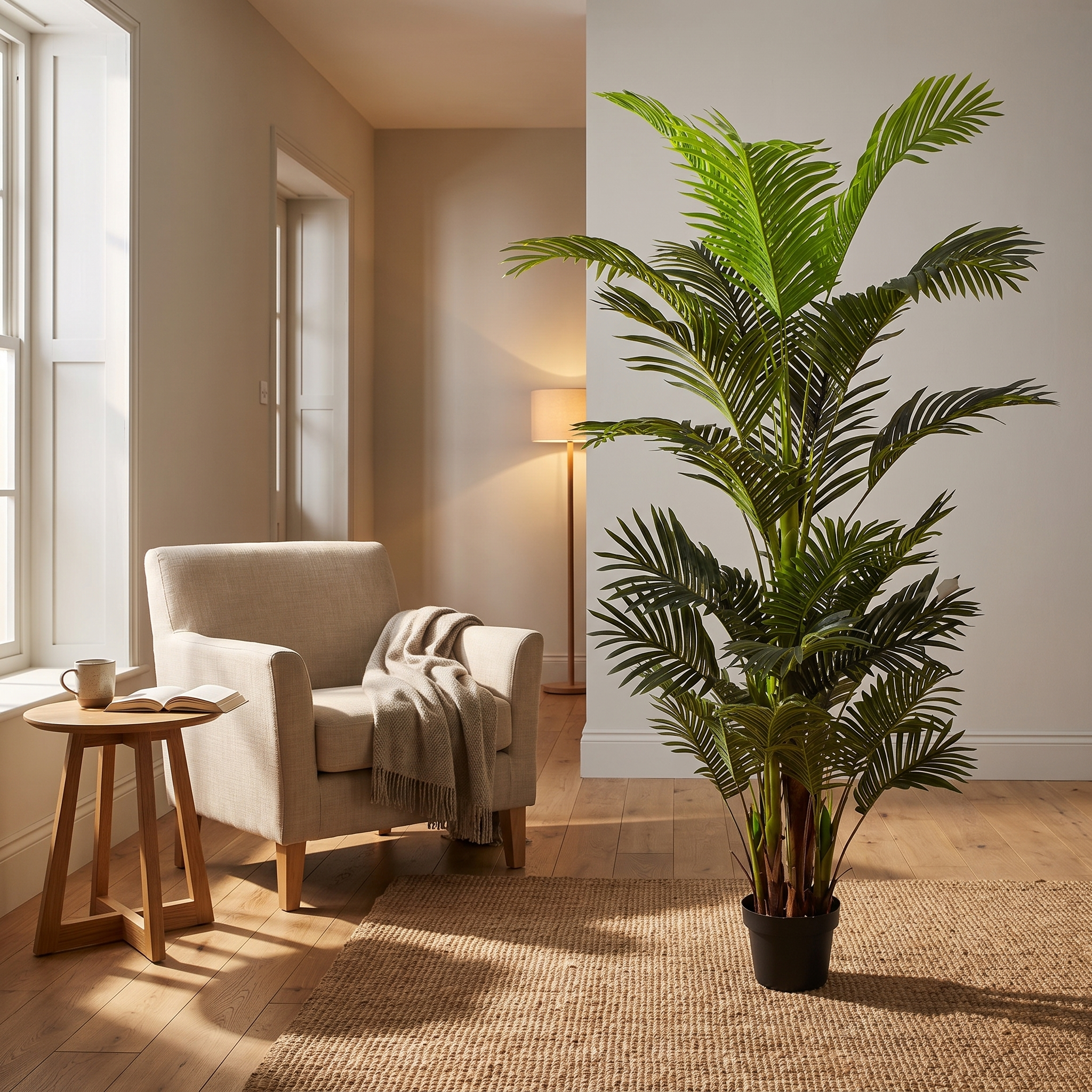 200cm Tall Realistic Artificial Palm Trees Faux Patio Plant detail 2