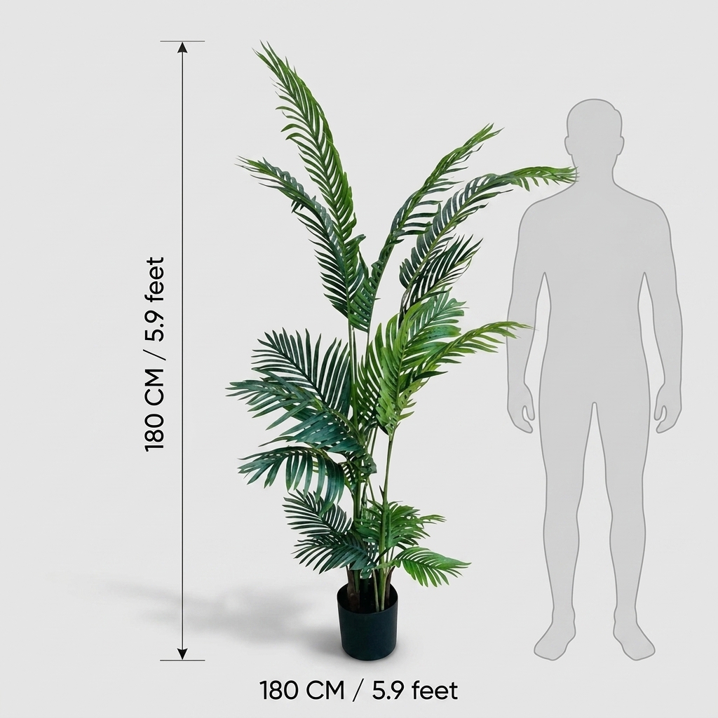 180cm Tall Tropical Artificial Palm Trees detail 3