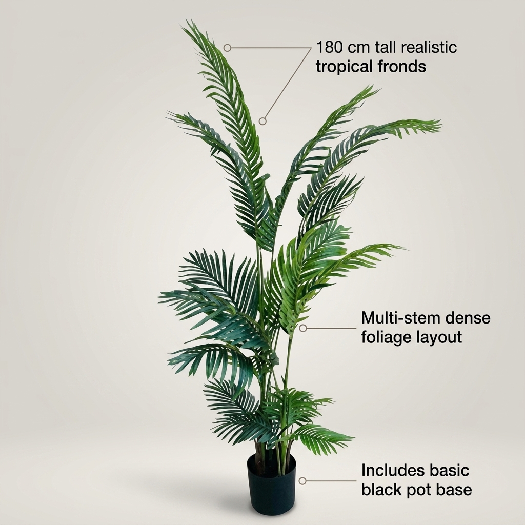 180cm Tall Tropical Artificial Palm Trees detail 5