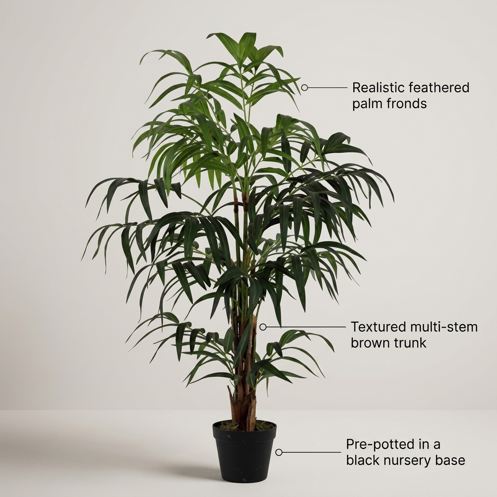 120cm Artificial Palm Trees Fake Patio Plant detail 5