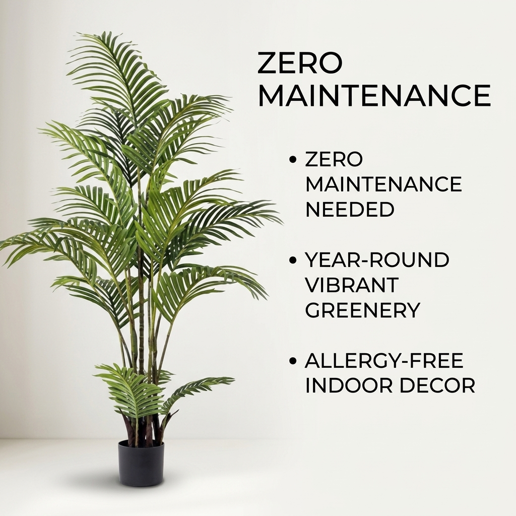 155cm Realistic Artificial Palm Trees Fake Oasis Plant detail 2