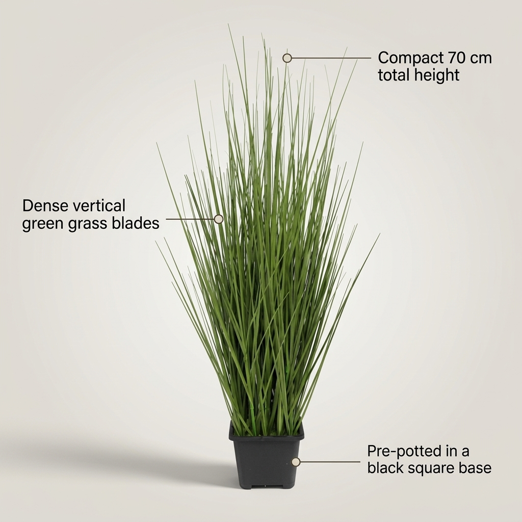 70cm Dense Artificial Grass Plant detail 5
