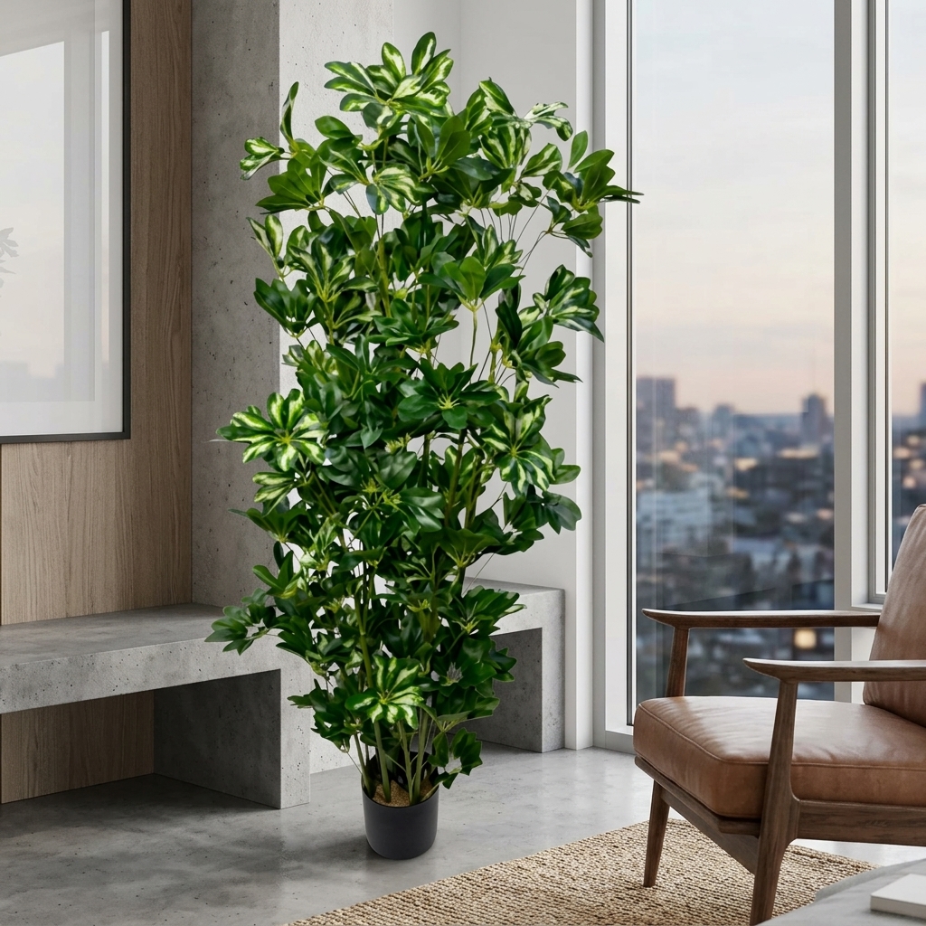 190cm Grand Artificial Schefflera detail 4