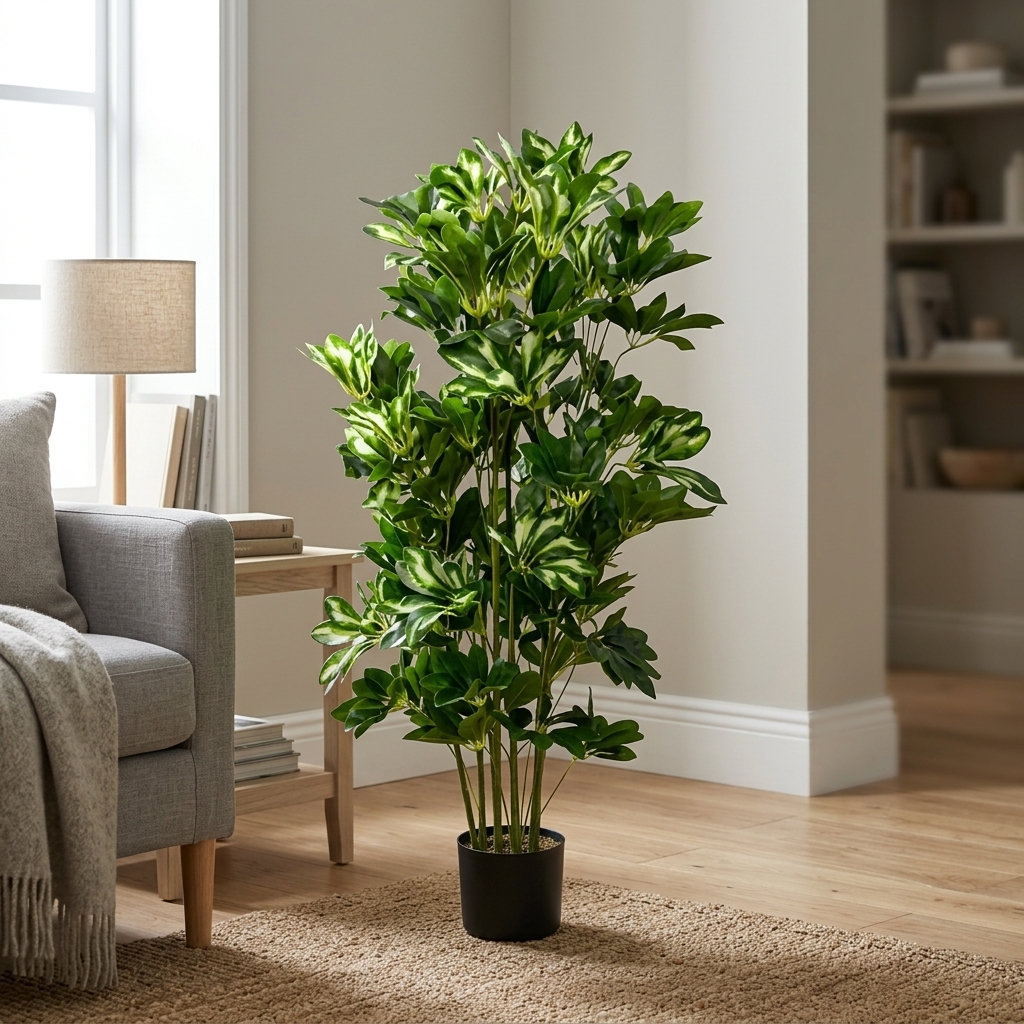 120cm Elegant Artificial Schefflera detail 2