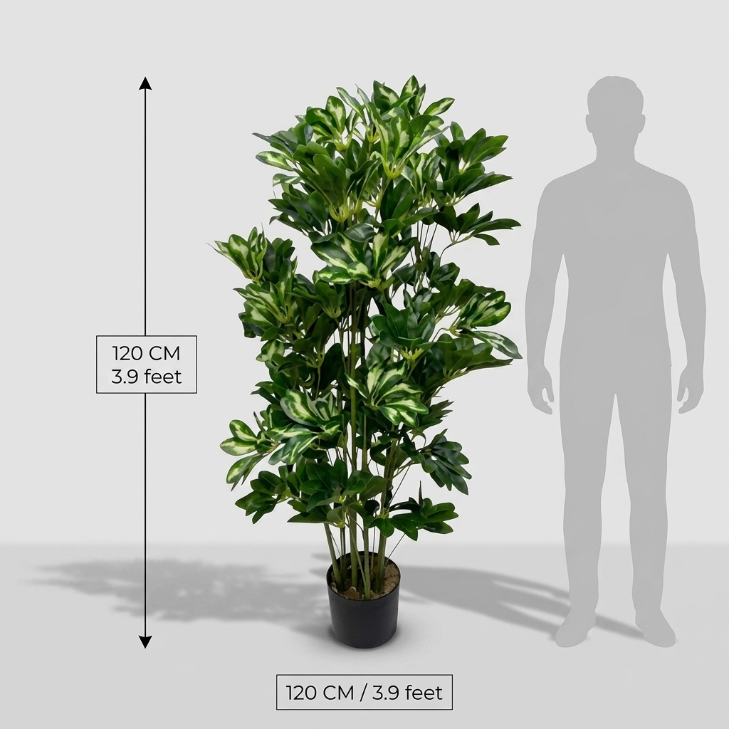 120cm Elegant Artificial Schefflera detail 3
