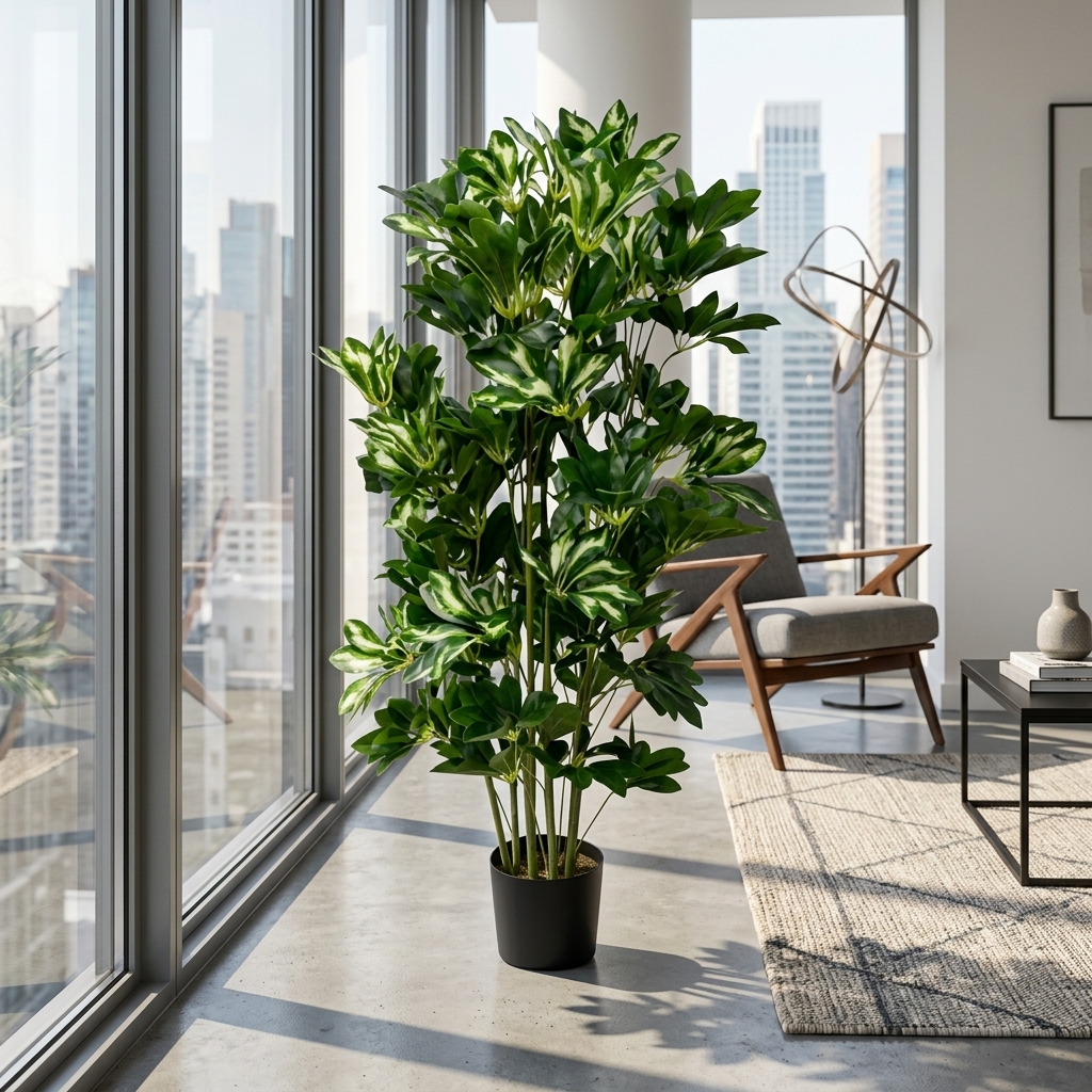 120cm Elegant Artificial Schefflera detail 4