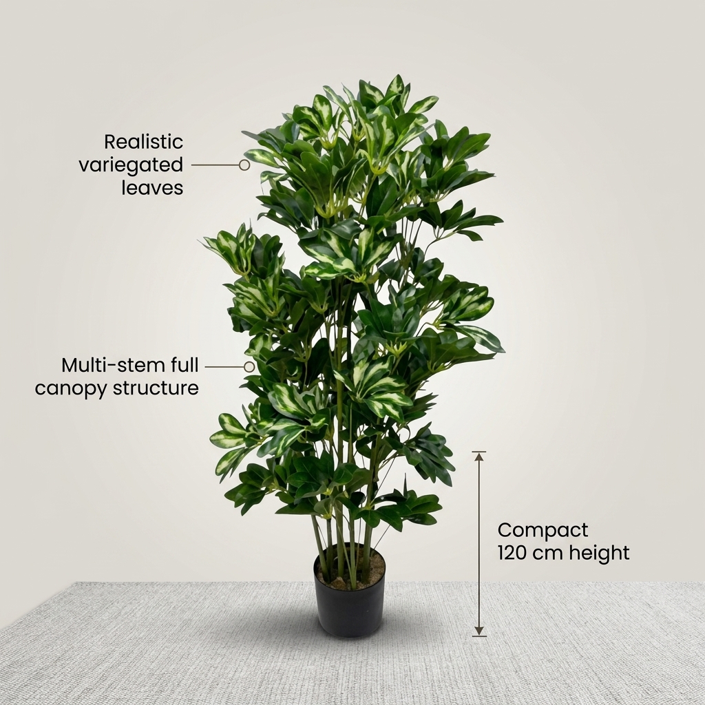 120cm Elegant Artificial Schefflera detail 5