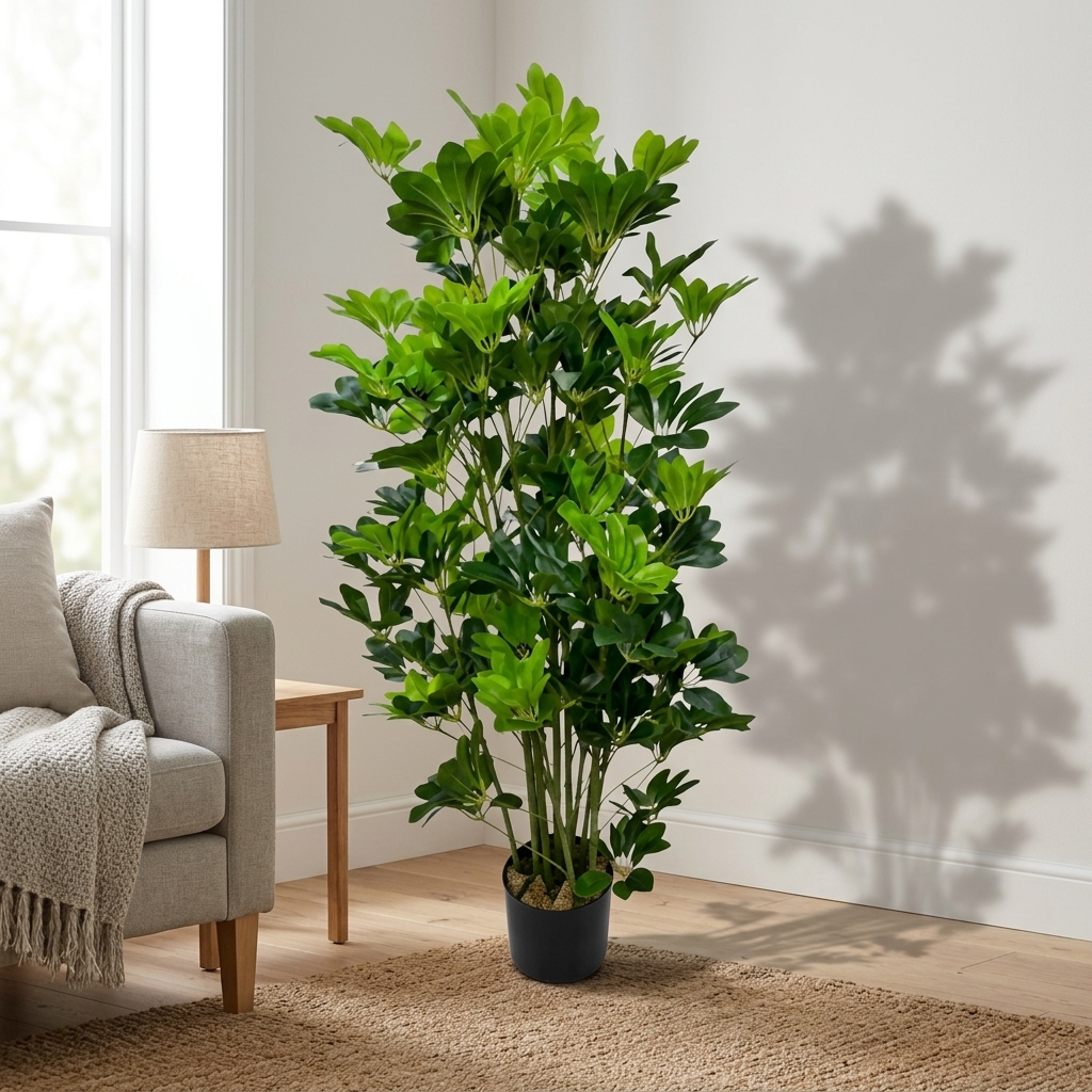 120cm Vivid Artificial Schefflera detail 2