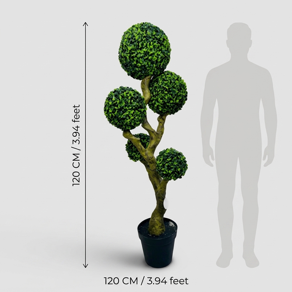 120cm Lush Artificial Bonsai Tree detail 3