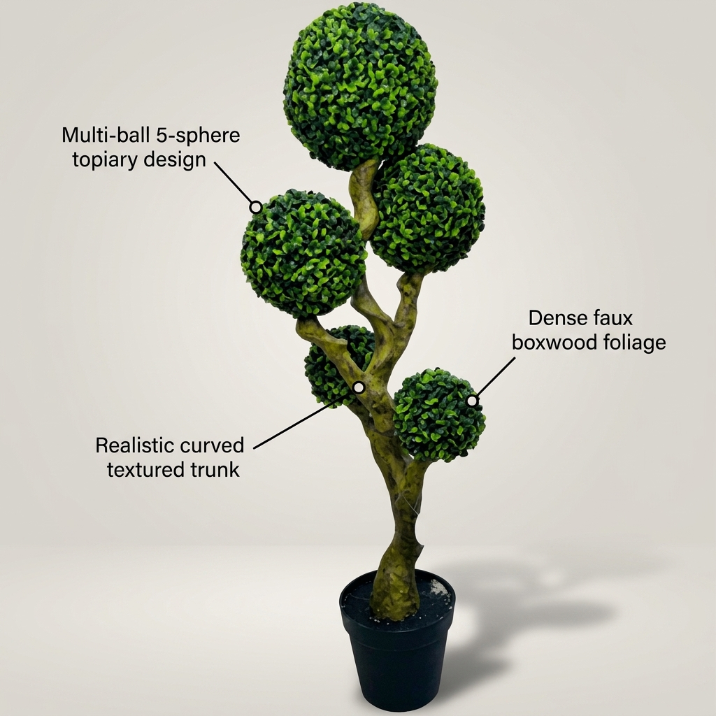 120cm Lush Artificial Bonsai Tree detail 5