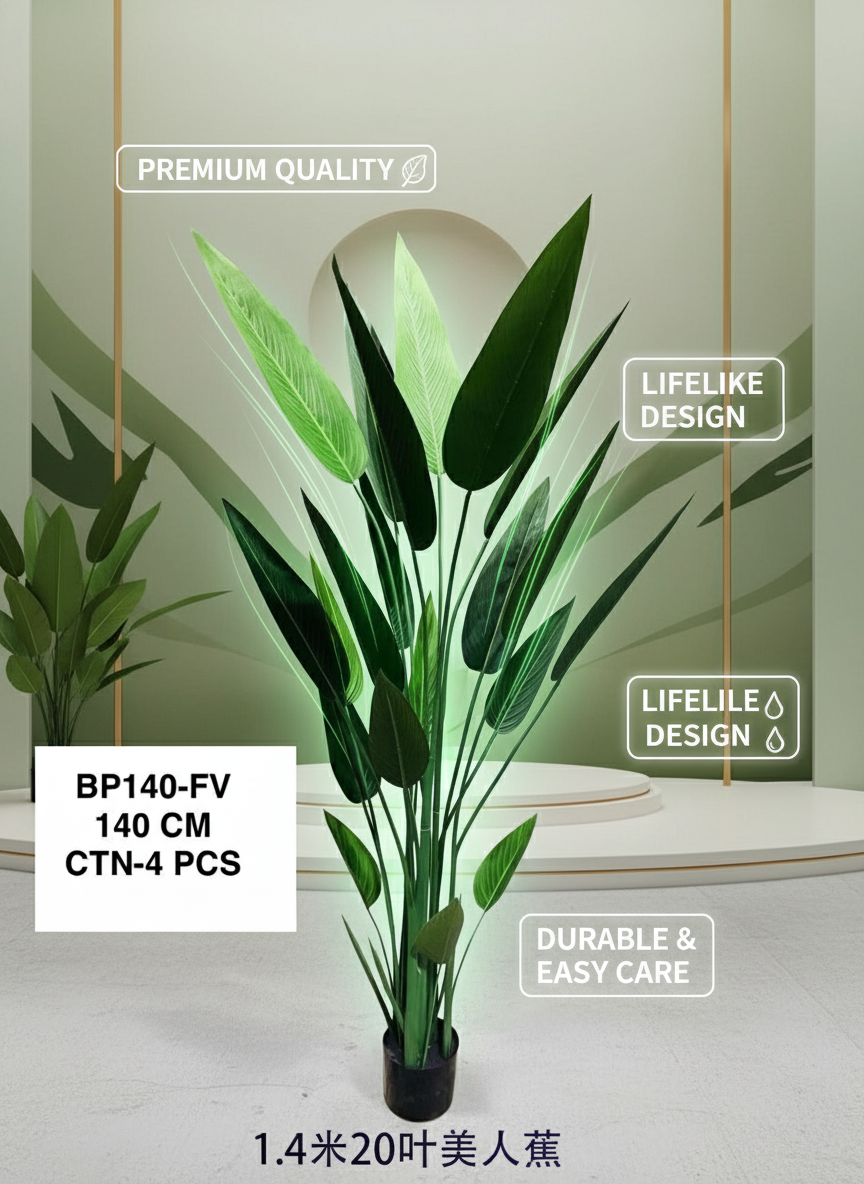 140cm Tall Artificial Plants Indoor - Realistic Artificial Plants for Home Decor